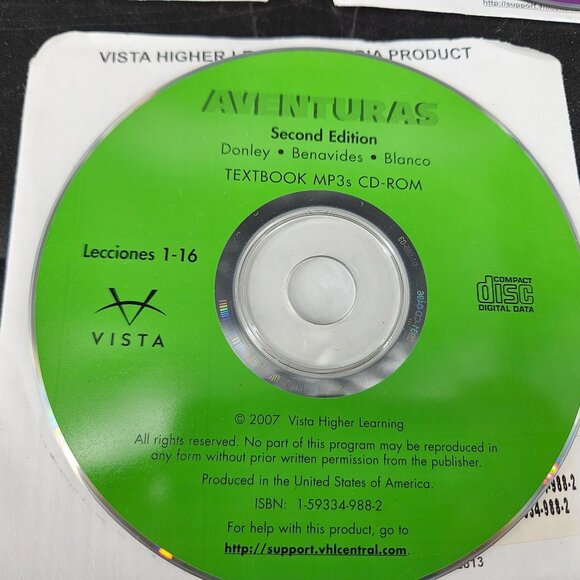 Aventuras Spanish S E 2nd Ed CD Rom PC Lot 3 Student Ed Home School Curriculum - Picture 4 of 4